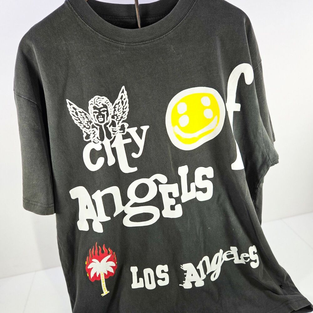 PacSun City of Angels Heavyweight Oversized T-Shirt Washed Black Men’s XL New